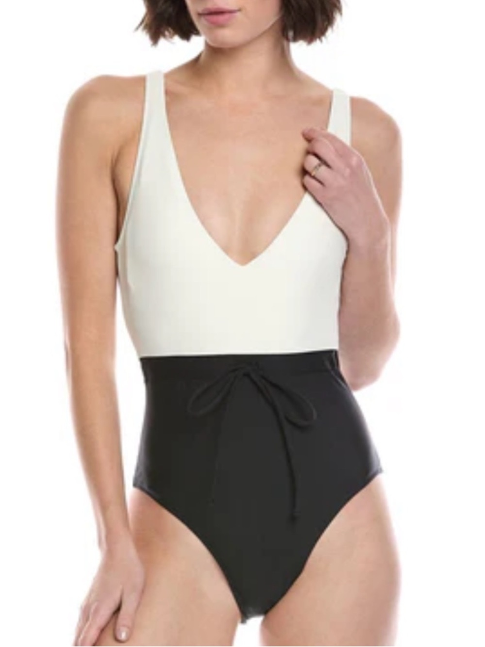summersalt Black and white one piece size 10